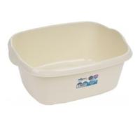 High Grade Rectangular Washing Up Bowl 38cm Plastic Caddy Basin Kitchen Mixing Bowls Sink Tidy 12L Serving Bowls (Calico/Cream)