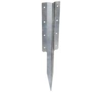 High-Grade Steel Raised Bed Support Brackets - Spike and Double Height Options for Garden Stability (Double Height Straight - Silver, 4)