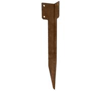 High-Grade Steel Raised Bed Support Brackets - Spike and Double Height Options for Garden Stability (Spike Corner - Brown, 8)