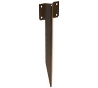 High-Grade Steel Raised Bed Support Brackets - Spike and Double Height Options for Garden Stability (Spike Straight - Brown, 8)