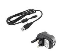 High Grade - USB Cable + Mains Plug for Sony Cyber-shot DSC-HX10V, DSC-HX20V, DSC-HX30V, DSC-HX200V, DSC-RX100, DSC-TX200V, DSC-TX100V, DSC-WX70, DSC-WX100, DSC-WX150, DSC-WX220 Digital Camera - Replacement for AC-UB10 - AAA Products®