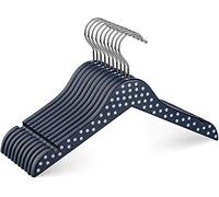 High-Grade Wooden Childrens Hangers (10 Pack) Cute and Charming, Durable Baby Hangers / Nursery Coat Hangers - 32cm Wide - 360° Swivel Hook & Dress Notches - Toddler/Kids Hangers For Clothes & Dresses