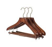 High-Grade Wooden Hangers 5 Pack with Finish Solid Wood Coat Hanger with 360° Swivel Hook for Home