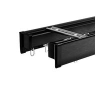 High-gth 5.1m Aluminum Alloy Double ain Rod Ceiling Track - t for Room Dividers in Living Rooms Bedrooms Bathrooms Hotels & Hospitals - Sk Black h
