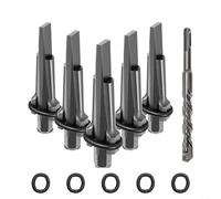 High-Hardness Rock Splitter Set with SDS Drill, 40CrMo Steel Chisels for Heavy-Duty Stone and Concrete Splitting in Quarry Work(16mm Drill Set)