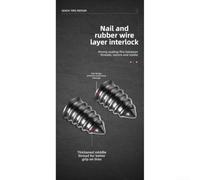 High Hardness Rubber Tire for Car Motorcycle High Hardness Rubber | Includes screwdriver, 20 rubber nails, for instant repair, no shop visit needed, saves money