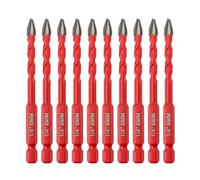 High Hardness Skewed Head Eccentric Drill Bit - FOCSTOL 10pcs 6mm Eccentric Concrete Drill Bits Set with Quick Change Hex Shank for Wood Plastic Ceramic Tile