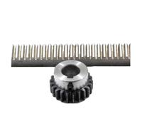 High hardness Steel Straight Linear Spur Rack 1pcs/2pcs 1M 20 Teeth Steel Pinion Gear Bore Hole 8mm + 1Mod Steel Gear Rack 10 * 10 12 * 12 15 * 15 20 * 20 Length 1000mm(12x12-2pcs 20T gear)