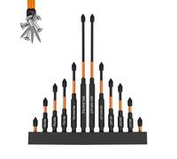 High Hardness Super Strong Magnetic Drill Screwdriver Bits Heavy Duty Magnetic Bit Kit, Anti-Slip Screw Extractor Cross Slot Screwdriver for Electric Screwdriver Impact Drill (2Set-12Pcs)