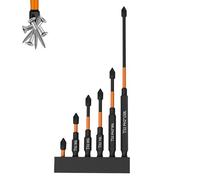 High Hardness Super Strong Magnetic Drill Screwdriver Bits Heavy Duty Magnetic Bit Kit, Anti-Slip Screw Extractor Cross Slot Screwdriver for Electric Screwdriver Impact Drill (1Set-6Pcs)