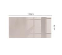 High-Heat Resistant Glass Hearth Plate Pad Color Light Brown Square Rectangular