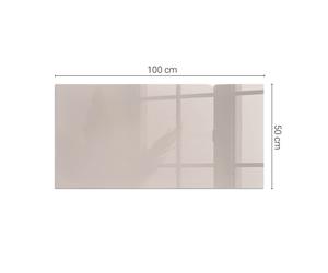 High-Heat Resistant Glass Hearth Plate Pad Color Light Brown Square Rectangular