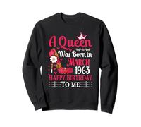 High Heel A Queen Was Born In March 1963 63rd Birthday Women Sweatshirt