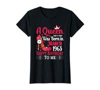 High Heel A Queen was Born in March 1963 63rd Birthday Women T-Shirt