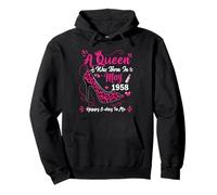 High Heel A Queen Was Born In May 1958 68th Birthday Pullover Hoodie
