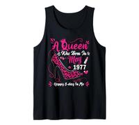 High Heel A Queen was Born in May 1977 49th Birthday Tank Top