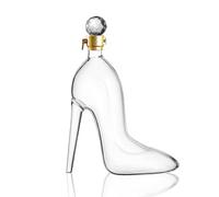 High Heel Decanter Thickened Wine Decanter with Bottle Cap Decanter Transparent Whiskey Glasses for Bars, Night Clubs, Party 25oz/ 750ml