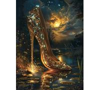 High Heel Diamond Art Kits Adults, 5D Diamond Painting Kits for Adults Starry Sky, DIY Crystal Art Painting Pictures, Full Drill Embroidery Cross Stitch for Home Wall Decor Gifts 12x16in B-9791