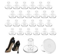 High Heel Protectors, 12 Pairs Stiletto High Heel Caps, Transparent Shoe Heels Savers Secret Stoppers for Grass, Weddings, Formal Occasions, Small/Medium/Large