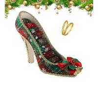 High Heel Shoe Jewelry Rack | Decorative Earring Holder & Ring Stand | Stylish Desktop Display Organizer For Earrings, Rings & Bracelets | Holiday Gift For Women, Home Décor Vanity Accessory