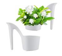 High Heel Shoe Shaped Plant Pot, 2 Unique Shaped Planter, Small Succulent Pots Cactus Plant Pots, Decorative Lady Shoe Shape Floral Pots, Creative Succulent Pots For Living Room, Yard