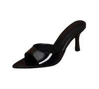 High Heels Backless,Pointed Toe Heels For Women,Slip On Stable Heel Shoes Open Toe Breathable Sandals Flexible Lightweight Slides Comfortable Dressy Shoes For Wedding Prom Party Office