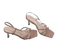 High Heels for Women Bow Block Chunky Heels Square Open Toe Sandals Wedding Dress Party Strappy Heels Breeze Between Your Toes