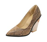 High Heels for Women Casual Chunky Open Toe Ankle Strap Work Shoes Dress Sandals Dating Shoes No Slip Heel (Brown, 5.5)
