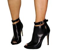 High Heels Unisex Men's Women's Crossdresser Drag Queen Sexy Stiletto Fish Mouth Large Size Party High Heel Sandals-Black||39