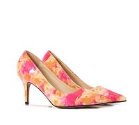 High heels Women's High Heels Hand Painted Rainbow Colored High Heels Stilettos Candy Color Stitching Suitable for Parties(Pink,41(25.5cm))