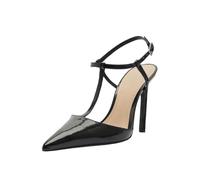 High Heels Women's T-Strap Stiletto Pointed Toe Heeled Sandals Ankle Strap Slingback Pumps Party Summer Dress Shoes 12 CM-Black||Numeric_41