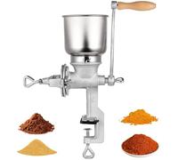 High Hopper Corn Grinder, Iron Grain Grinder Manual Coffee Grinder, Hand Grinder with Large Hopper for Barley Wheat Berries Coffee Chickpeas Pepper Dried Beans, Animals Feed Home Brewing