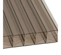High Impact Antifog 25mm Bronze Polycarbonate Sheet Skyplex - Uv Protected Panel - 850X2000mm
