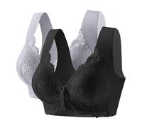 High Impact Bra Sports Front Fastening Bras for Senior Front Closure Breathable Bra Wirefree Bralettes for Older Women Comfort Plus Size Anti Sagging Everyday Soft Lightweight Lingerie
