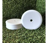 High Impact HDPE WHITE Plastic Discs/Survey/Markers, Delineator Spots, 1 Hole PACK OF 10, 100mm Dia. S7924