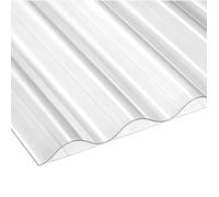 High Impact SunPlex Clear Polycarbonate Corrugated Roofing Sheets - UV Filter - Stormproof (2, 800x1830mm (6ft))
