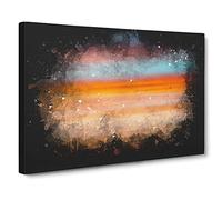 High In The Sky Paint Splash Canvas Print | Gallery Wrapped 30mm Frame Wall Art | 30x20 inches | Ready to Hang | Modern Picture | Living Room Bedroom Lounge Office
