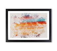 High in The Sky Watercolour Framed Print | A2 Black Framed Wall Art | Ready to Hang | Modern Landscape Picture | Living Room Bedroom Lounge Office