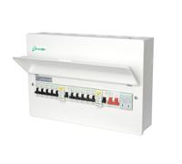 High Integrity Fully Loaded Consumer Units With Dual Rcds And Main Switch And T2 Spd 10 Ways