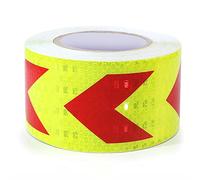 High Intensity Arrow Reflective Tape, Self-Adhesive Sticker, Marking Barrier(Red)