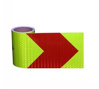 High Intensity Arrow Self-Adhesive Reflective Sticker, Marking Barrier Tape(Red Green)