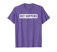 High-Intensity Interval Training - HIIT Happens T-Shirt, Men, Purple Heather, Small