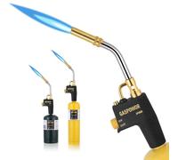 High Intensity Propane Torch Head with Hose & Cylinder Clip, Gas Torch Head Fuel by Propane,MAPP, Welding Torch, Trigger Start Torch Lighter,Blow Torch (CSA Certified, Fuel Not Included)