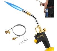 High Intensity Propane Torch Head with Hose & Cylinder Clip, Gas Torch Head Fuel by Propane,MAPP, Welding Torch, Trigger Start Torch Lighter,Blow Torch (CSA Certified, Fuel Not Included)