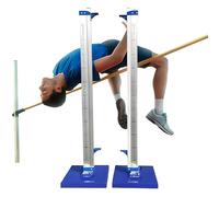 High Jump Standards - Portable Adjustable Aluminum Track & Field Equipment for Competition, Training, and School Sports, 30-230CM Movable Design