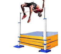High Jump Standards Set, 1 Pair Aluminum Jumping Equipment with Adjustable Uprights, for Track & Field Sports Meets and School Athletics