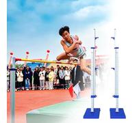 High Jump Uprights, Height Adjustable Measuring Stick with Clear Scale, Heavy Duty Athletics Equipment for Indoor and Outdoor School Training