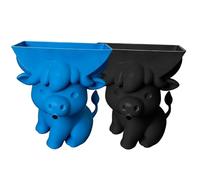 High-Land C-ow Sponge Holder, Efficient Water Drainage, 14x10cm, Drainage Sponge Holder, Self-Draining Countertop Caddy, Compact Space Saving Size, for Home Apartment Dorm Bathroom RV