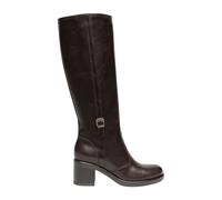 High Leather Boot - female - Nerogiardini - Heeled Boots - Brown - 6 UK - Shoes 6 UK