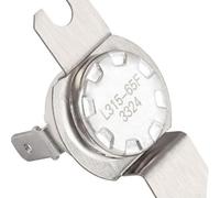 High-Limit Dryer Thermostat, 1.47 x 0.71 in, WE4M137 Replacement, Automatic Reset Temperature Control, Metal-Construction Durability, for GE/HOTPOINT/KENMORE Dryers